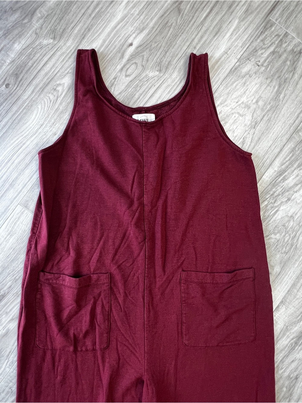 Madewell MWL Superbrushed Pull-On Jumpsuit Maroon Wine Red Size M - Picture 3 of 8